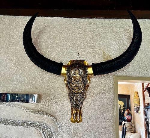 Longhorn Resin Decoration Buffalo Little Big Horn